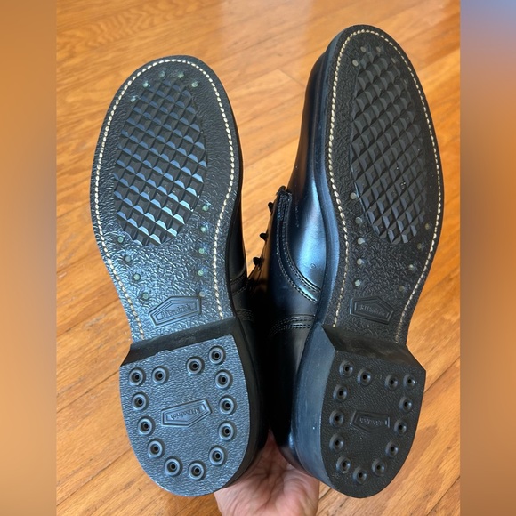 Vintage Brown Shoe Co. Black Combat Military Moto Boots SZ 9N - Picture 6 of 8